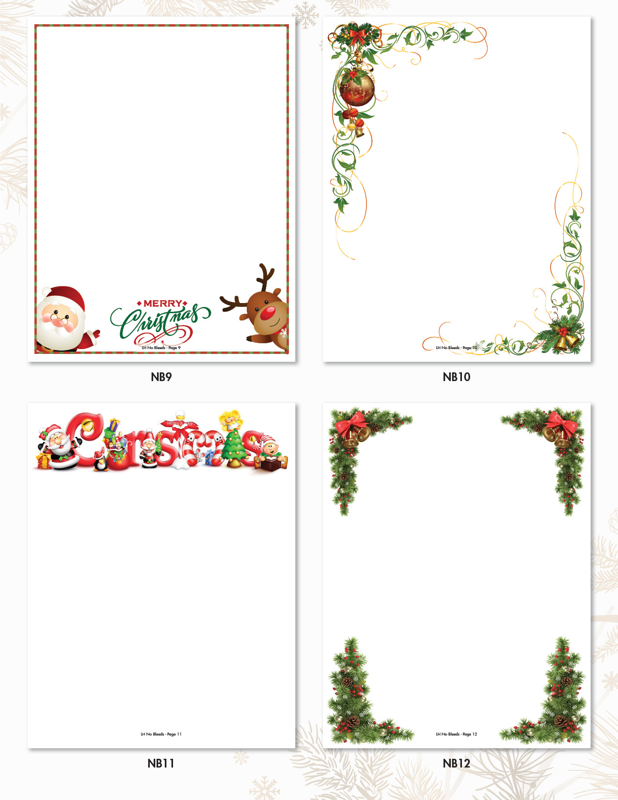 christmas letterhead - high quality printing services